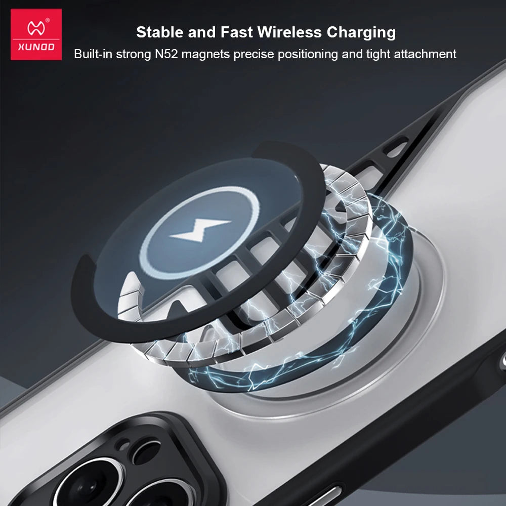 Xundd Frosted Magnetic iPhone 16 Pro/Pro Max Case with Camera Protection