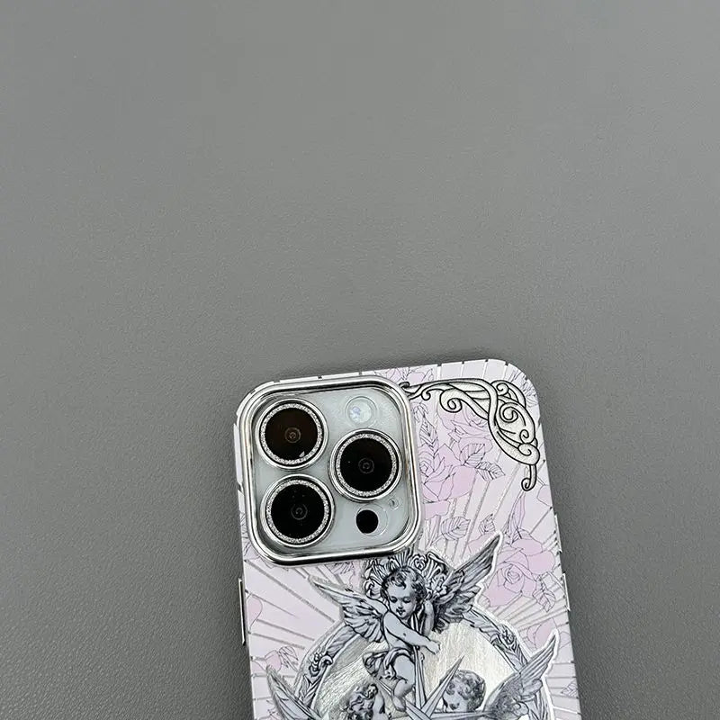 Middle Ages Retro Cupid Angel iPhone Case for 7-16 Pro Max, Plus, XR, XS