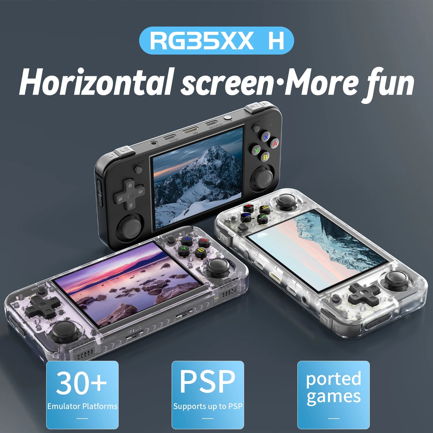 ANBERNIC RG35XX H Handheld Retro Game Console 3.5'' IPS, HDMI, Linux