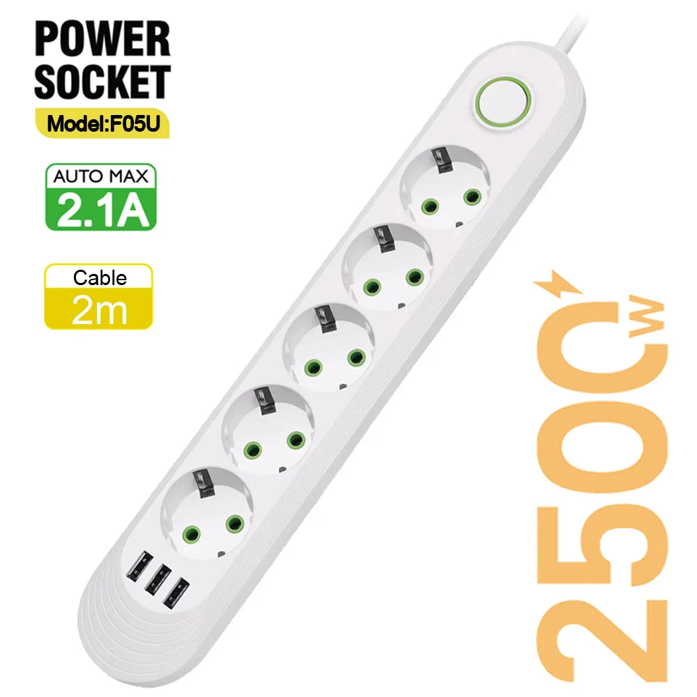 EU Smart Power Strip with USB.