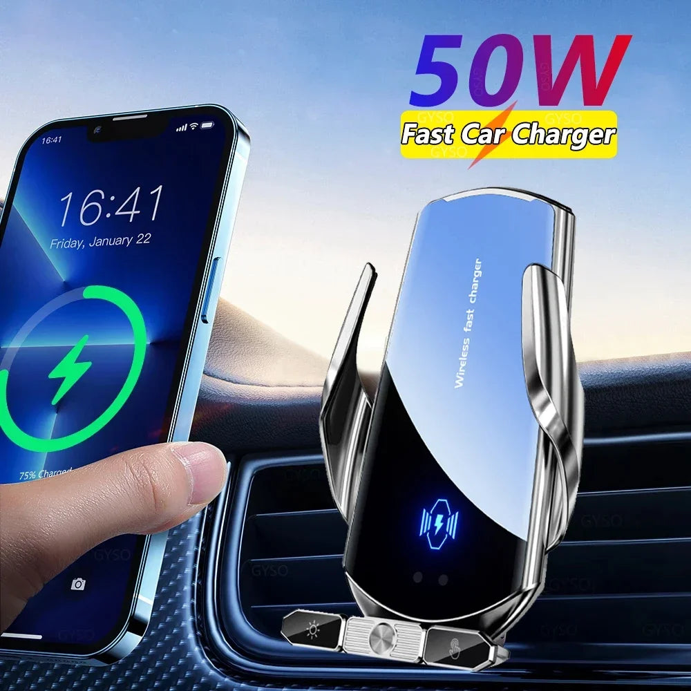 50W Wireless Car Charger for Samsung & iPhone