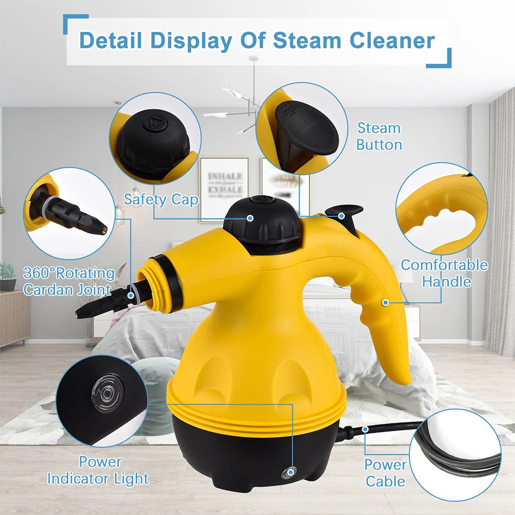 1050W Electric Steam Cleaner for High-Temperature Sterilization