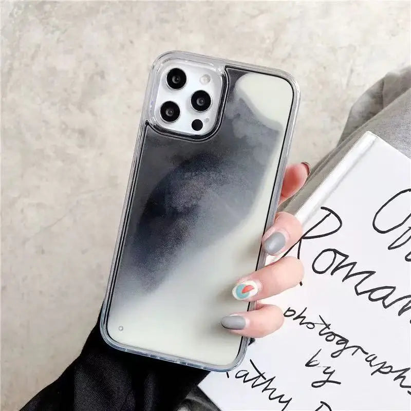 Luminous Quicksand TPU Silicone Case for iPhone 12–16 Pro Max
