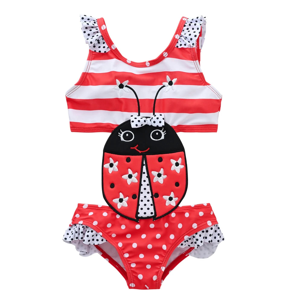 Adorable watermelon swimsuit for baby girls.