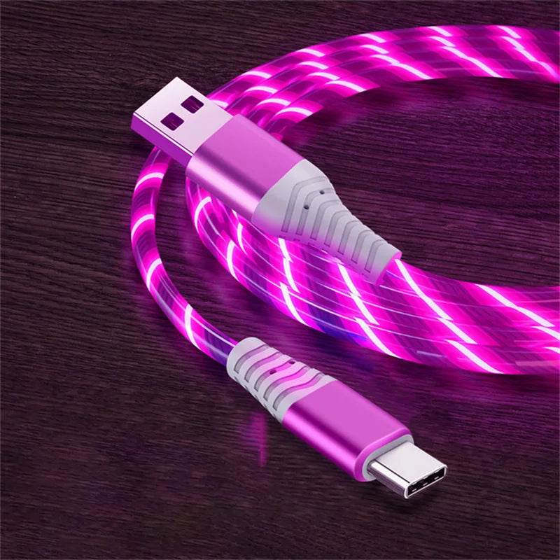 Fast charging LED USB-C cable.