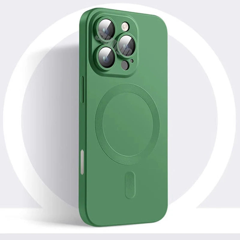 Luxury MagSafe Matte Silicone Case - iPhone 16/15/14/13/12/11 Pro Max