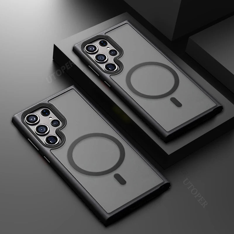 Magnetic Matte Translucent Armor Case Samsung.