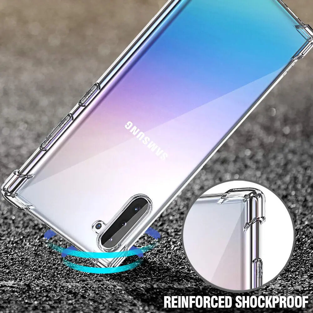 Clear Shockproof TPU Case for Samsung Galaxy S9-S20 & Note 9-20