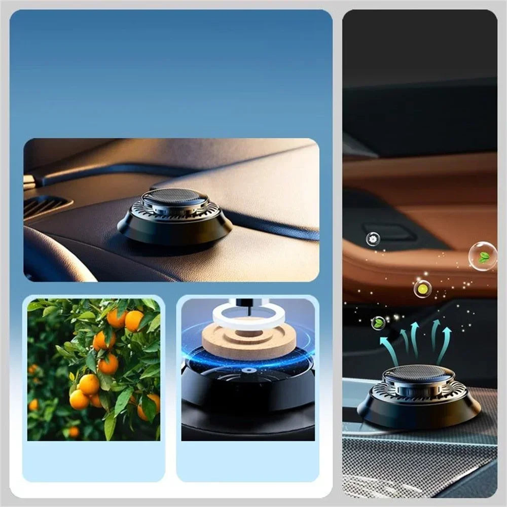 Solar-Powered Rotating Car Aromatherapy Diffuser