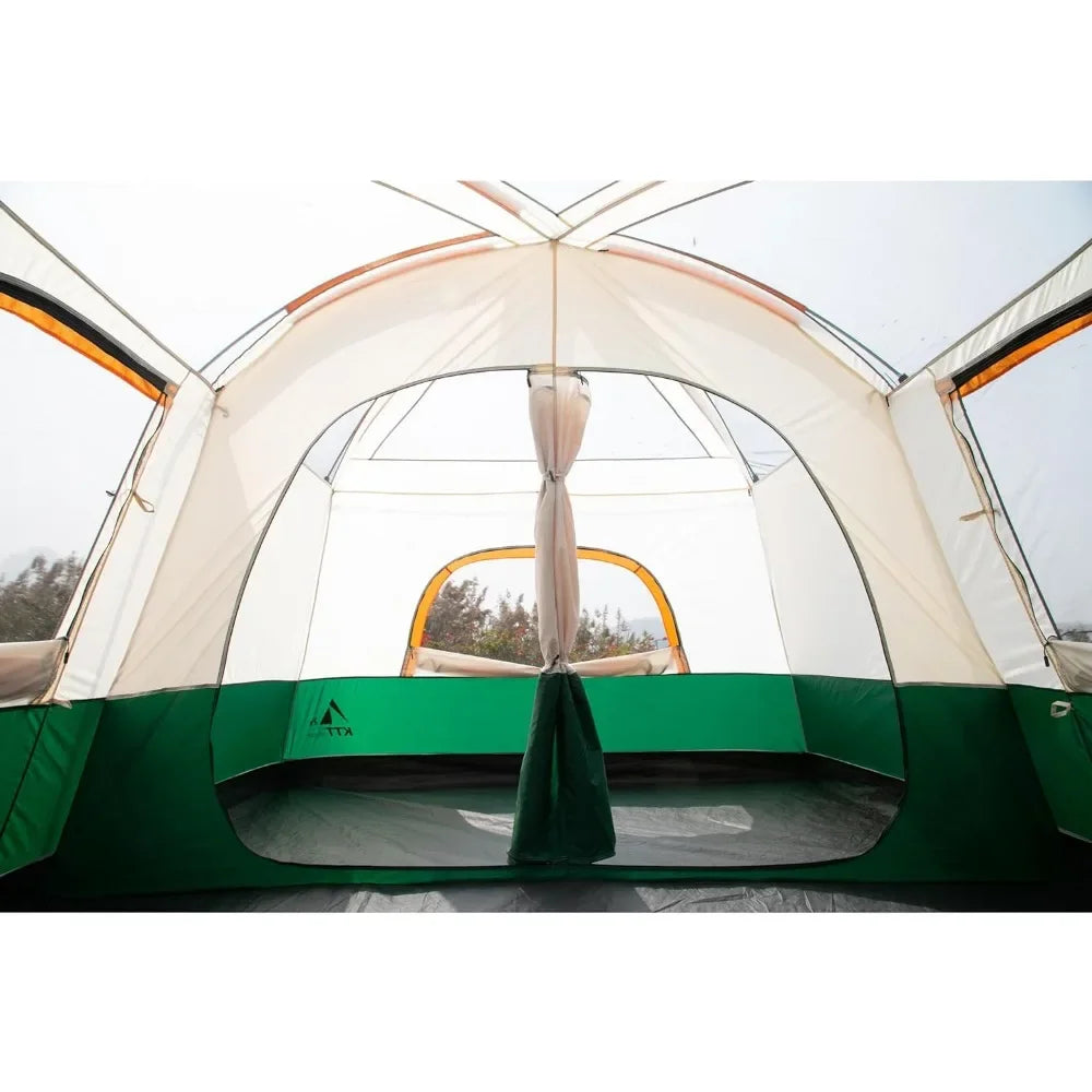 Family Cabin Tent with 2 Rooms & 3 Windows