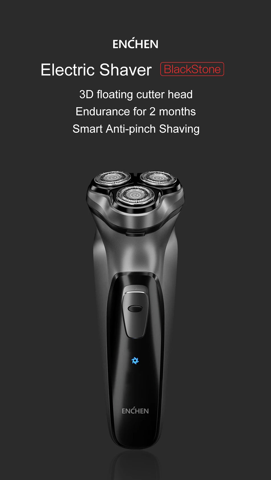 Blackstone: Precision, Rechargeable, Washable Shaver.