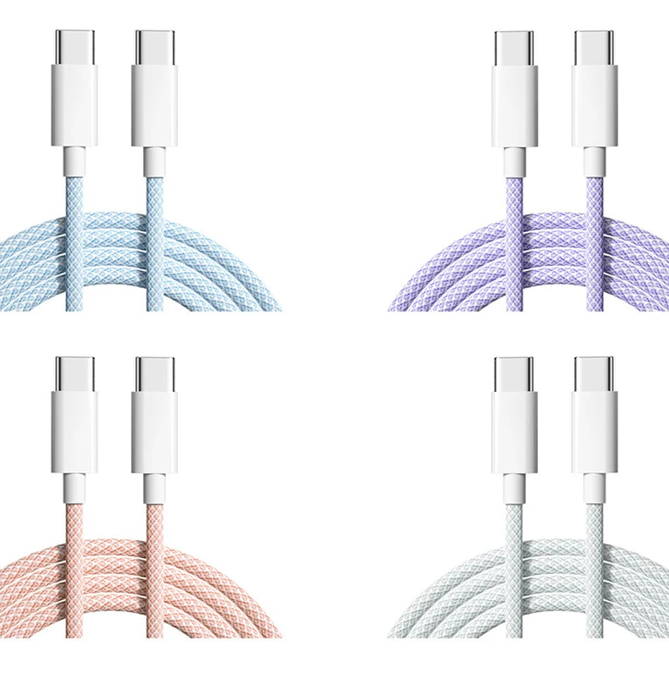 Fast charging USB-C cable for smartphones.