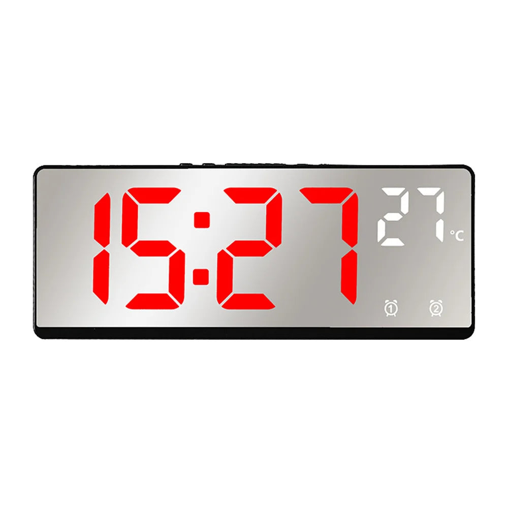 Voice control LED alarm clock, versatile.