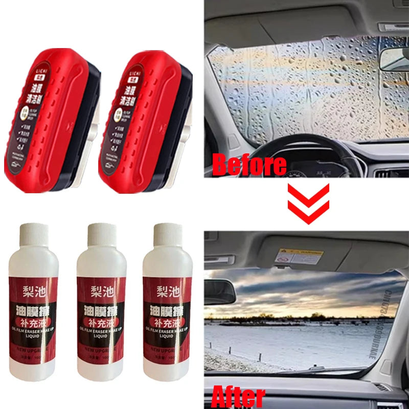 Car Glass Oil Film Remover & Hydrophobic Coating Tool