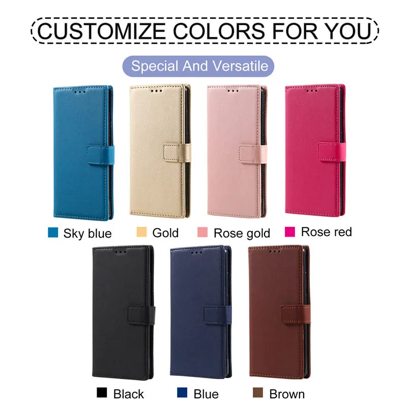 Wallet Leather Case with Card Slot for iPhone 15 Pro Max, 14 Plus, 13, 12, 11