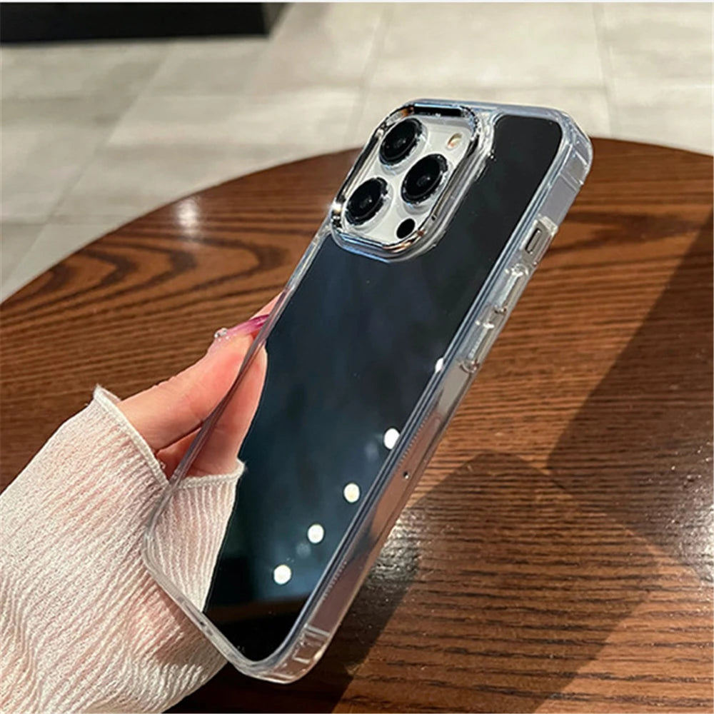 Luxury plating mirror phone case, shockproof.