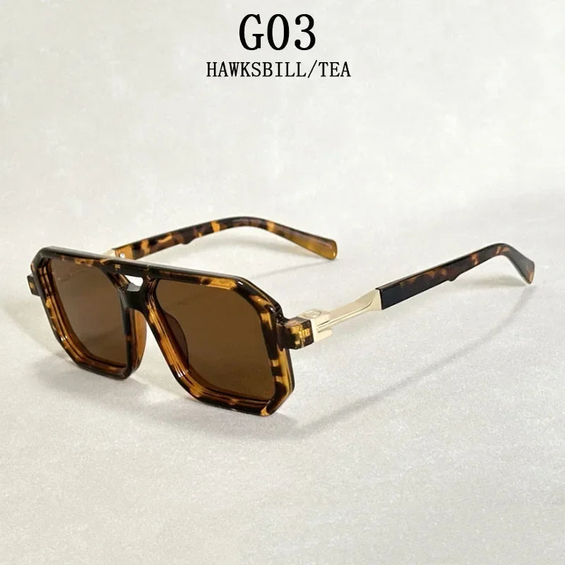 2024 Vintage Square Sunglasses – Retro Sun Protection Shades for Men & Women