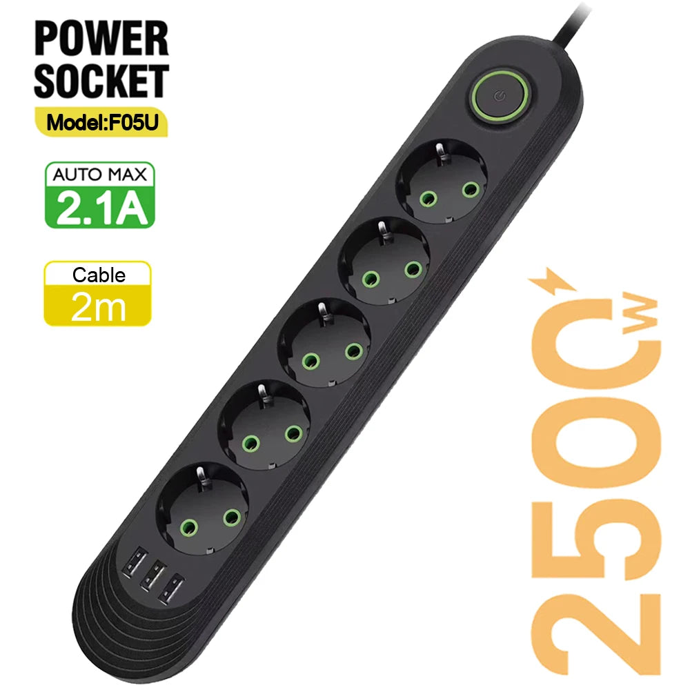 EU Smart Power Strip with USB.