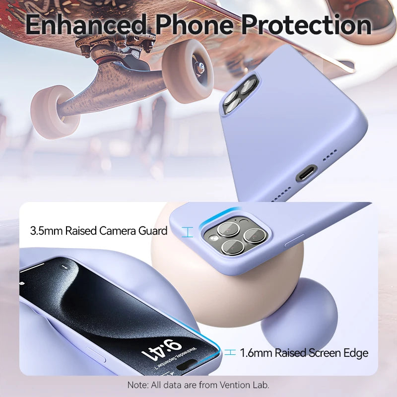 Vention Liquid Silicone Magnetic iPhone Case for 13-15 ProMax, Wireless Charging