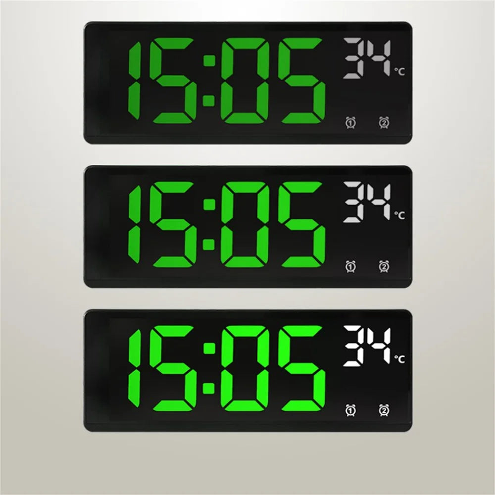 Voice control LED alarm clock, versatile.