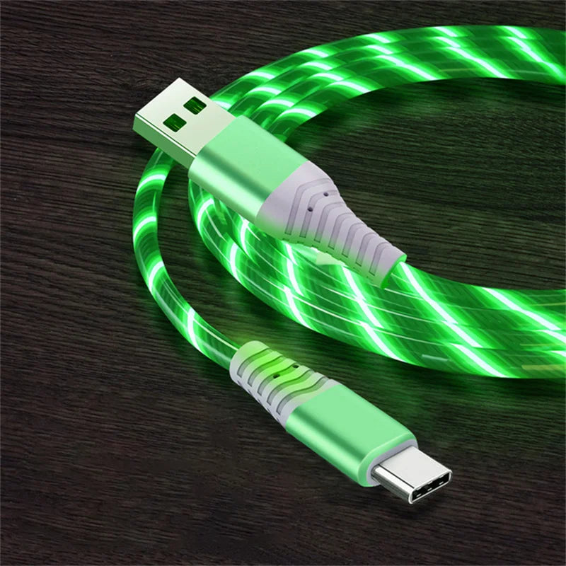 Fast charging LED USB-C cable.