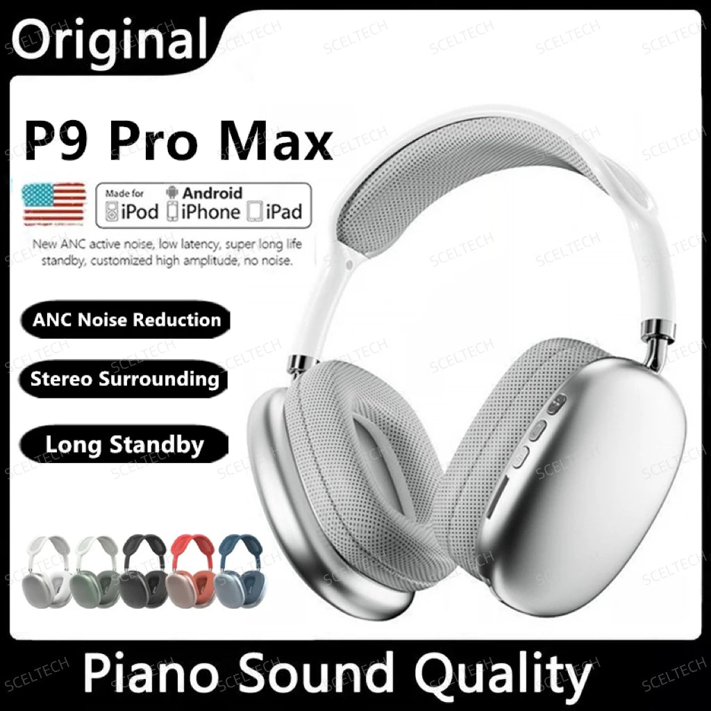 P9 Pro Max Wireless Bluetooth Headphones: Noise Cancelling