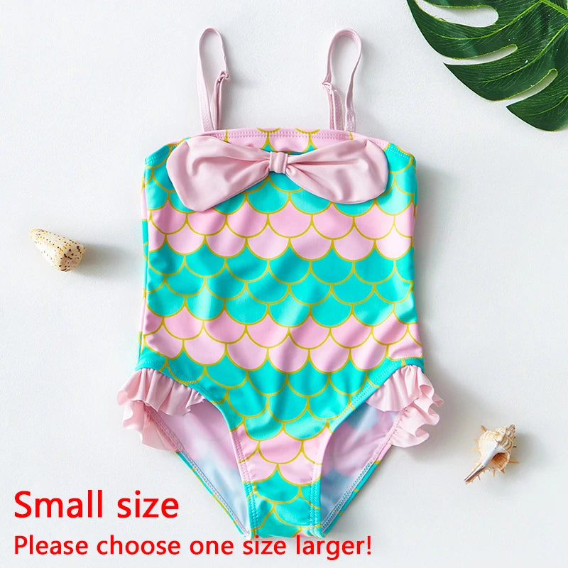 Girls' Mermaid One Piece Swimsuit