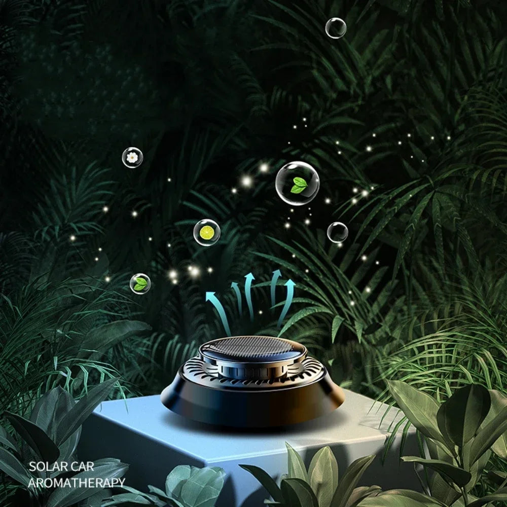 Solar-Powered Rotating Car Aromatherapy Diffuser