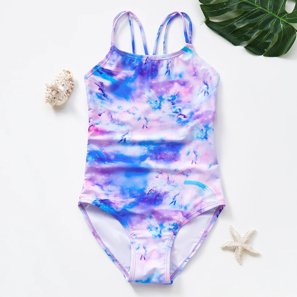 Girls' Mermaid One Piece Swimsuit