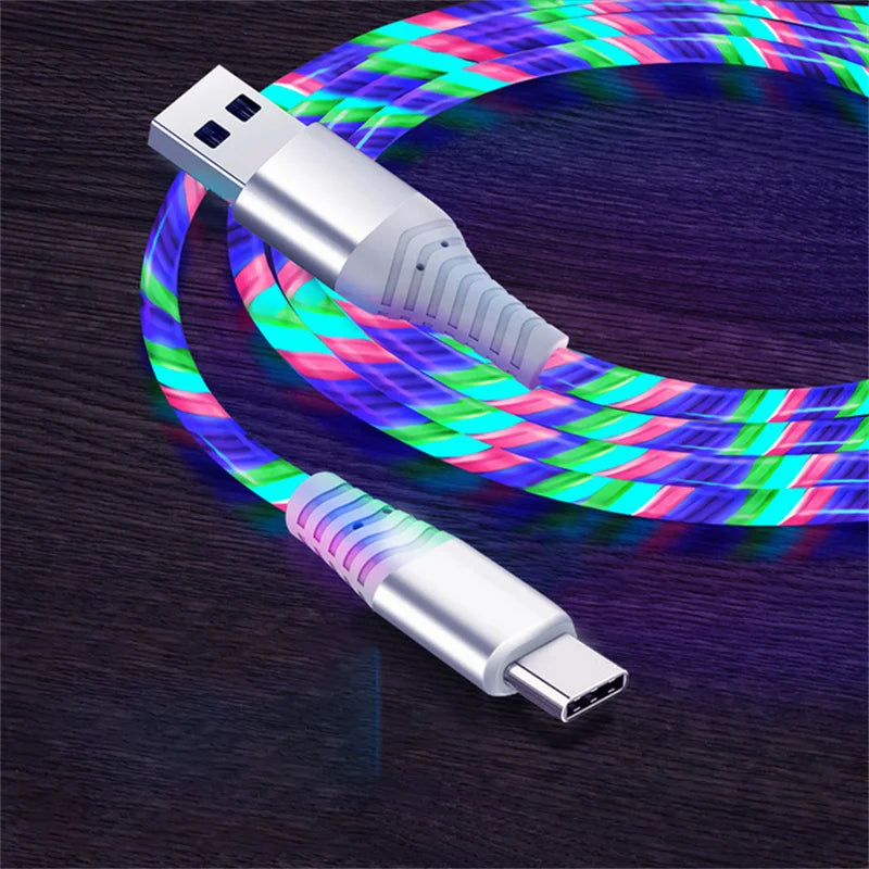 Fast charging LED USB-C cable.