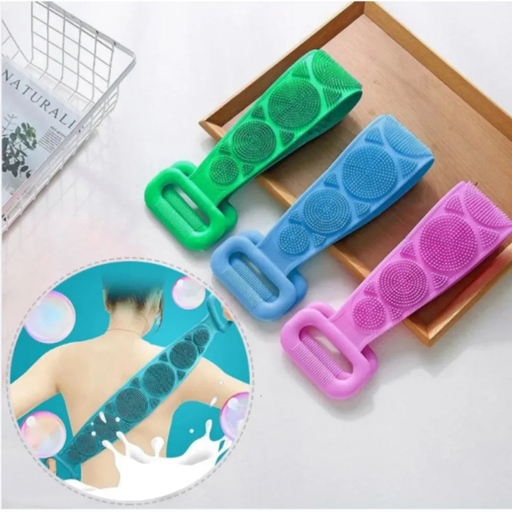 Silicone Back Scrubber & Body Exfoliating Shower Brush