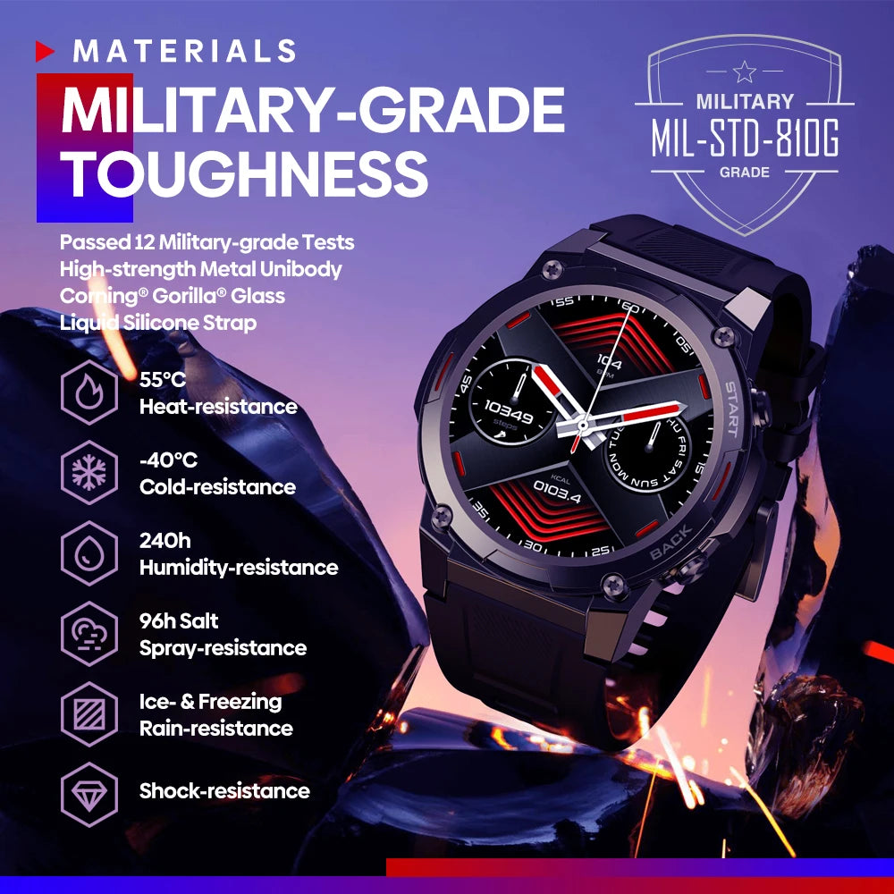 Zeblaze VIBE 7 PRO Smartwatch – AMOLED, Phone Calls, Health & Sports Tracking