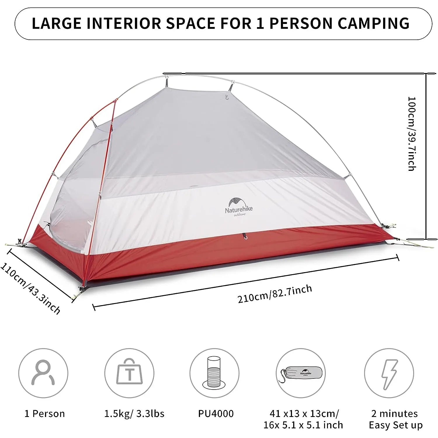 Naturehike Ultralight 1-Person Camping Tent