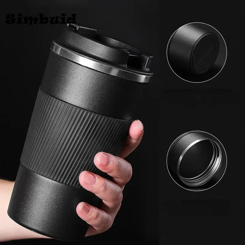 380ml/510ml Stainless Steel Thermal Coffee Mug – Travel Car Insulated Cup