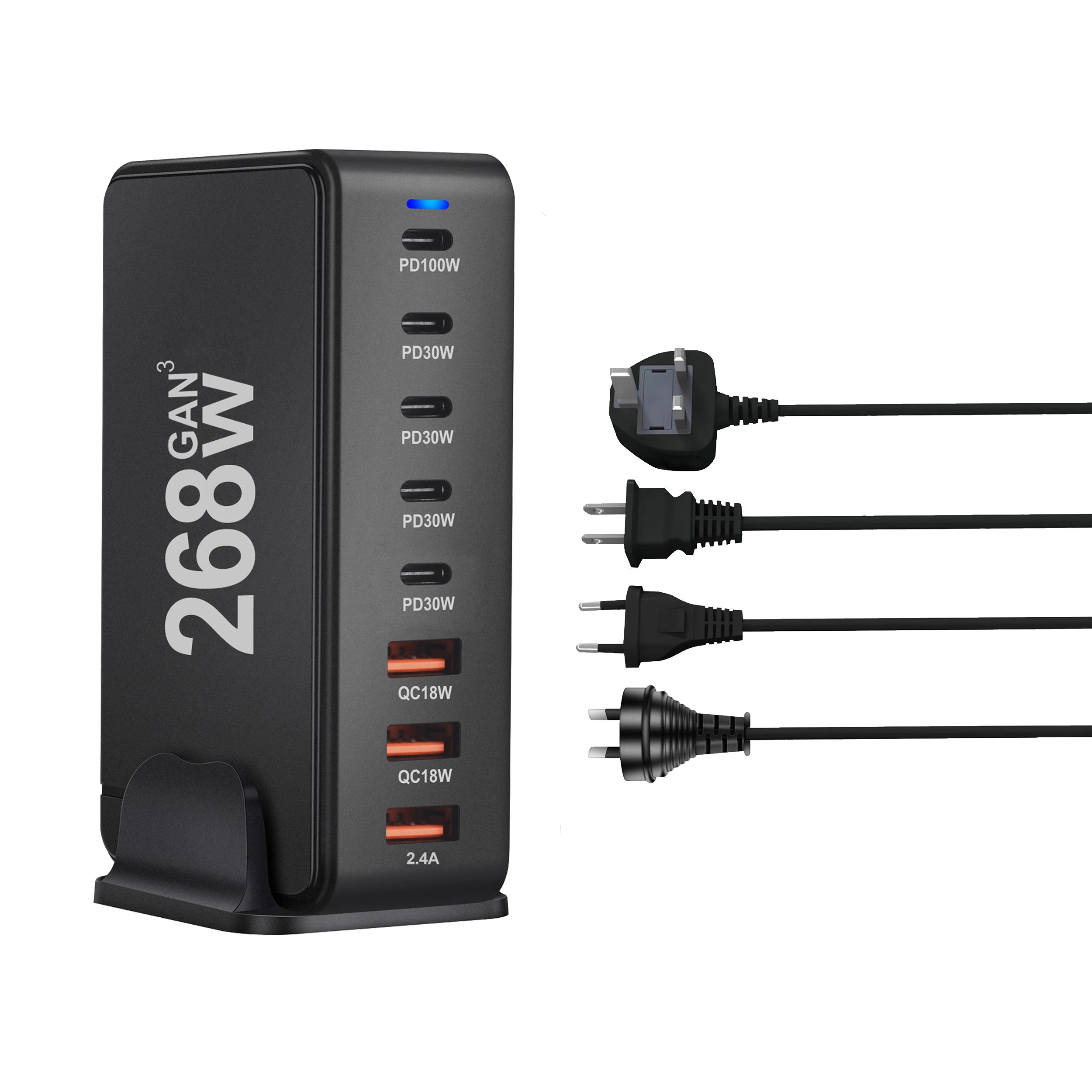 8-port USB Type C GaN Charger.