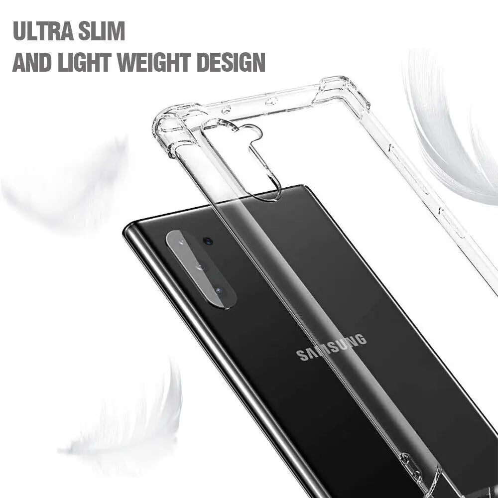 Clear Shockproof TPU Case for Samsung Galaxy S9-S20 & Note 9-20