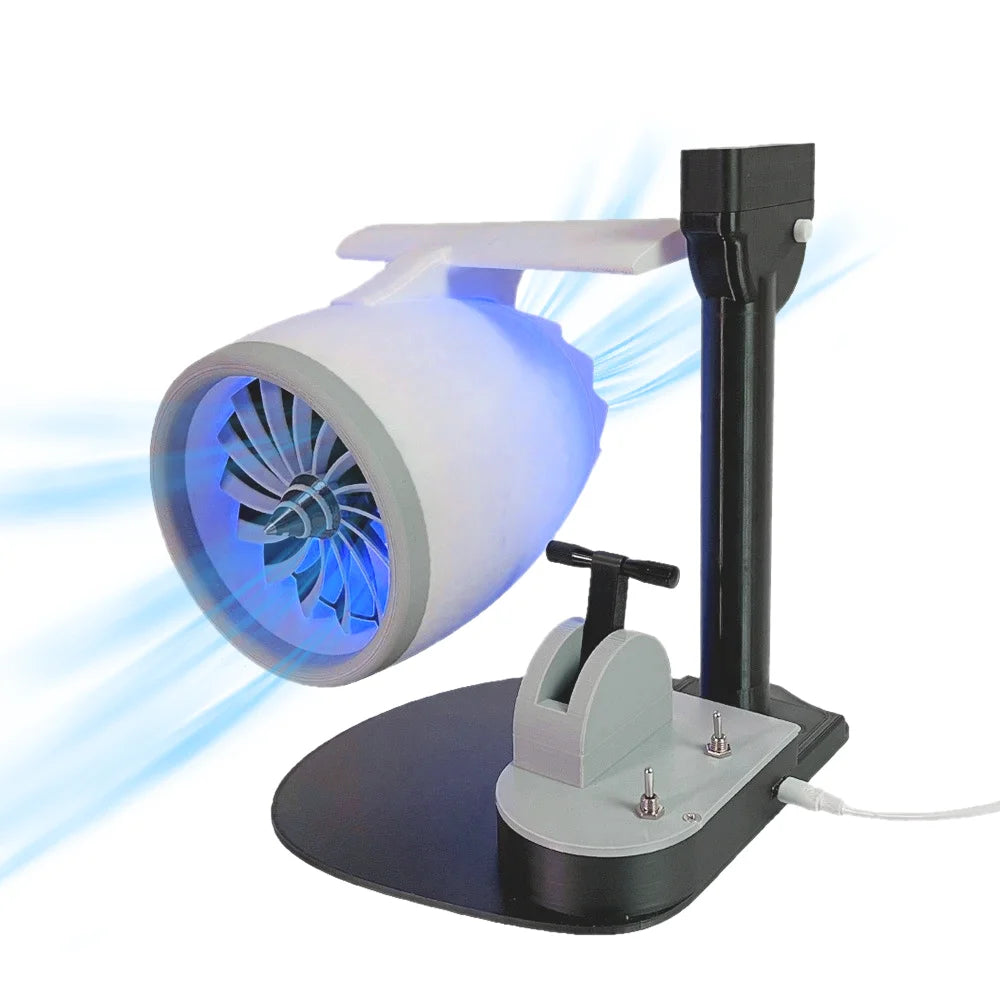 USB JetFan Desktop Turbofan with Humidifier & Blue LED Light