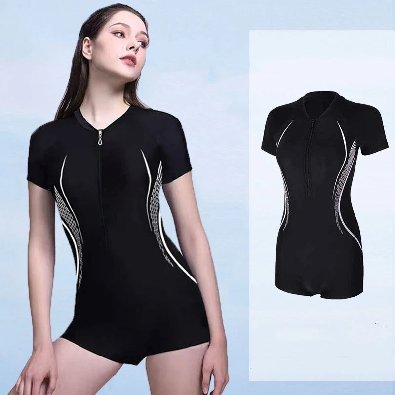 Waterproof Short Sleeve Swimwear