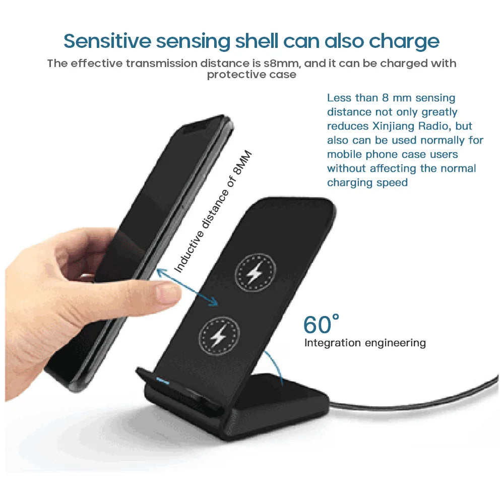 Super Fast Wireless Charger Phone Holder Dock Stand Station For 14 13 12 11 Max Charger Adapter