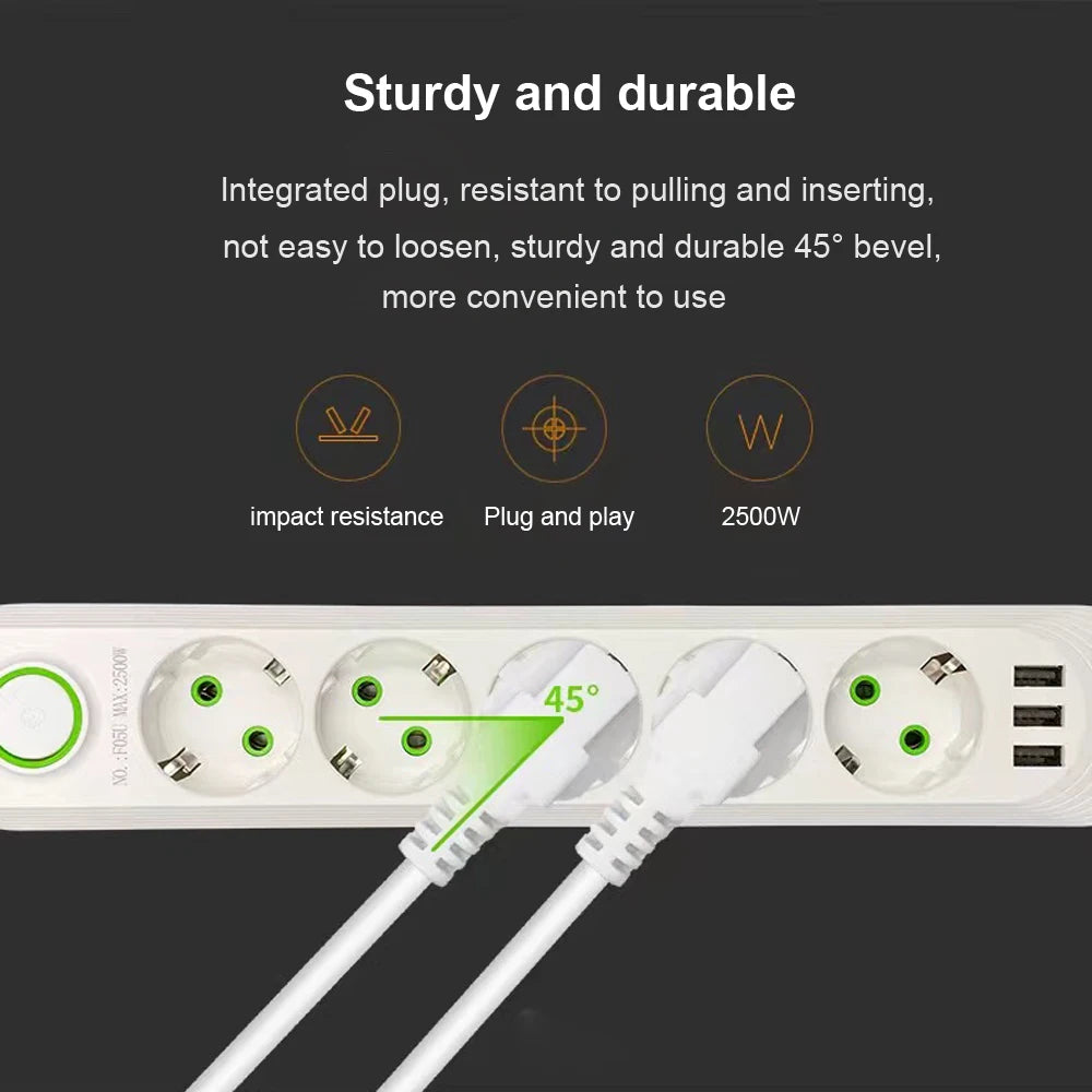 EU Smart Power Strip with USB.