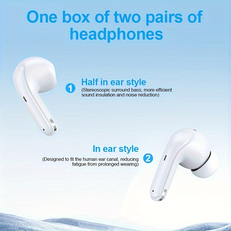 2024 Wireless Headset, LED Display, BT 5.5, HIFI Bass, Noise Cancel, Fast Charging