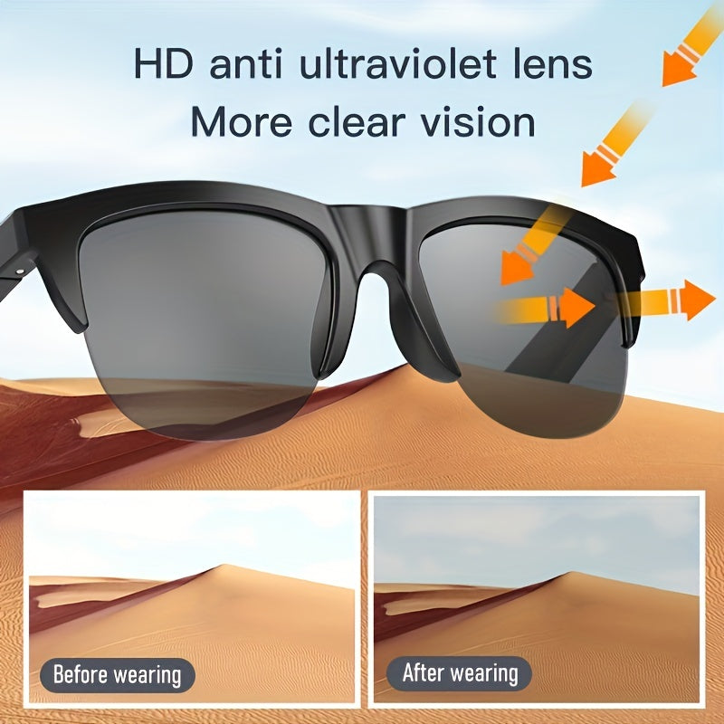 Smart Wireless Sunglasses with HD Lenses & HIFI Sound, Long Battery