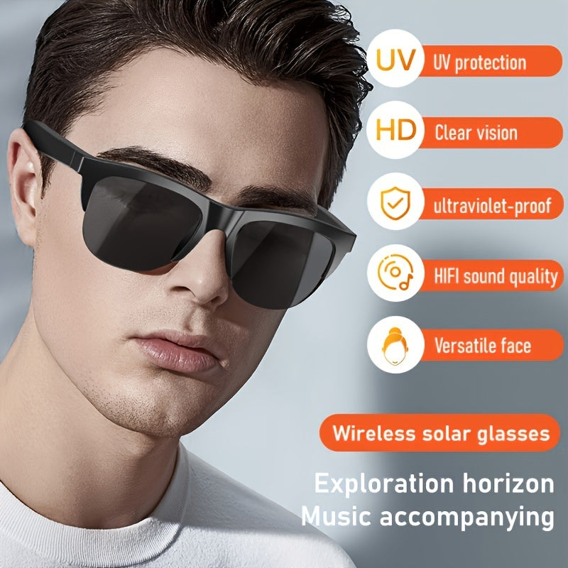 Smart Wireless Sunglasses with HD Lenses & HIFI Sound, Long Battery